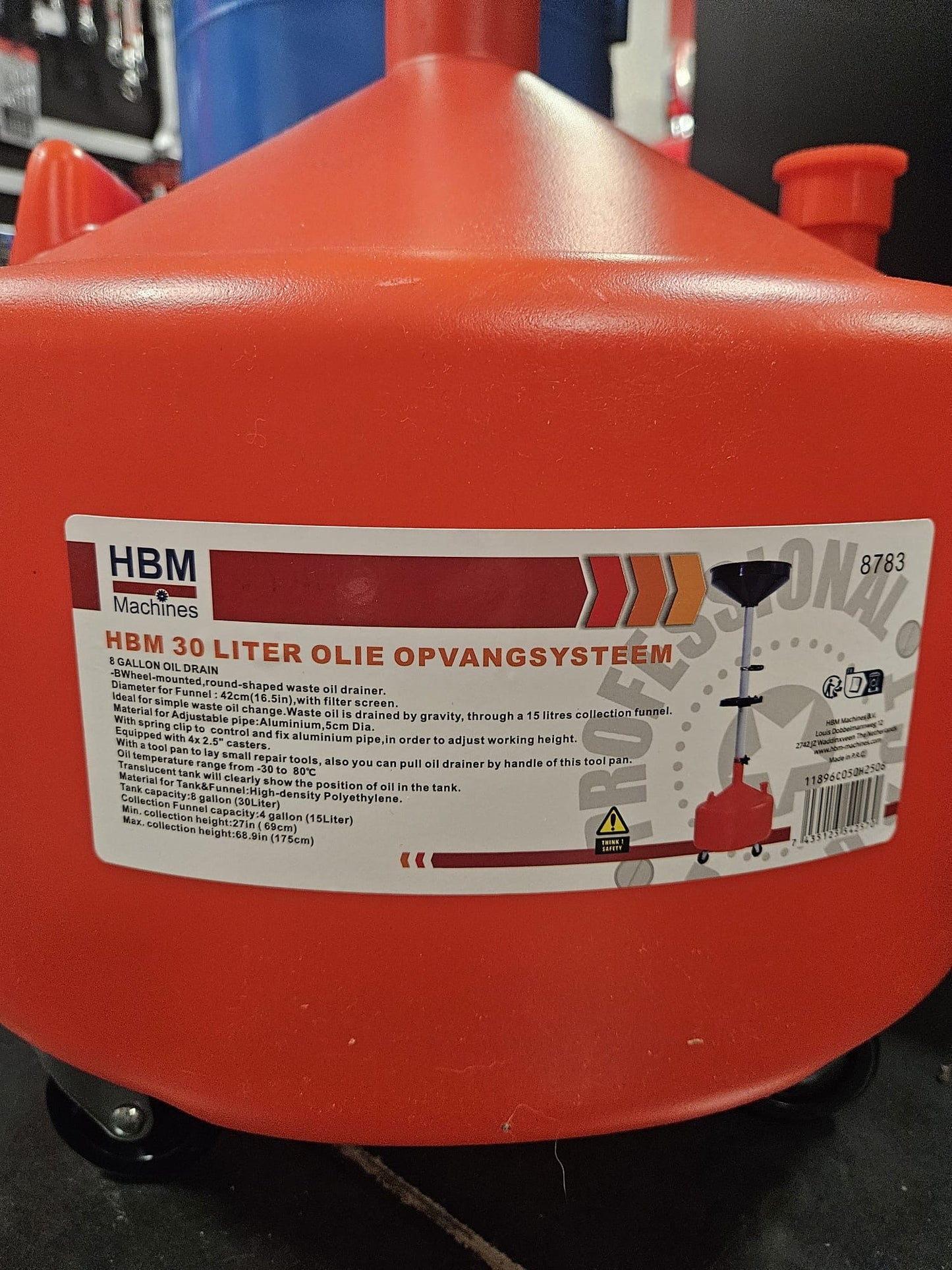 Récupérateur d’huile 30L sur roues VCR Pièces Auto
