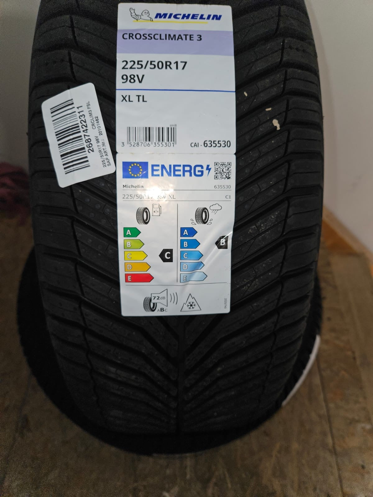 Pneu 4 saisons MICHELIN CrossClimate 3 – 225/50 R17 98V (la paire) Ma boutique
