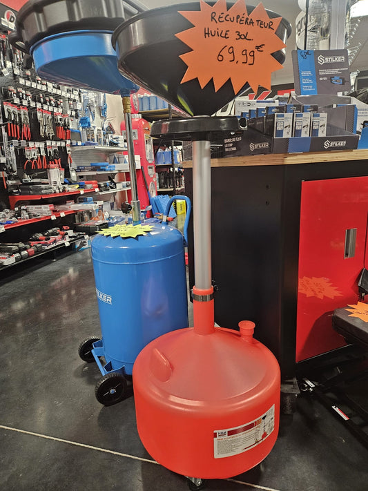 Récupérateur d’huile 30L sur roues VCR Pièces Auto