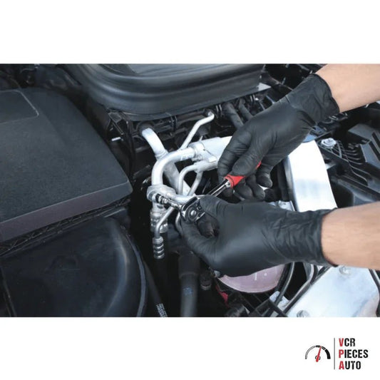 Gants jetables ambidextres noir - Nitrile