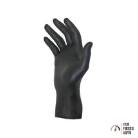 Gants jetables ambidextres noir - Nitrile - VCR Pièces Auto