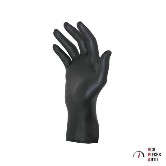 Gants jetables ambidextres noir - Nitrile - VCR Pièces Auto